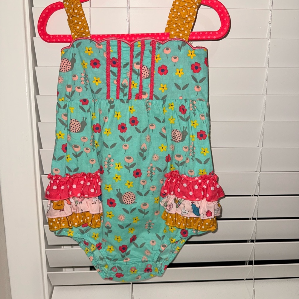 Matilda Jane Floral One Piece - Teal, Pink, Yellow